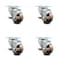 Service Caster 3 Inch High Temp Phenolic Wheel Swivel Top Plate Caster Set with Brake SCC SCC-20S314-PHSHT-TLB-TP2-4 - alternate 1